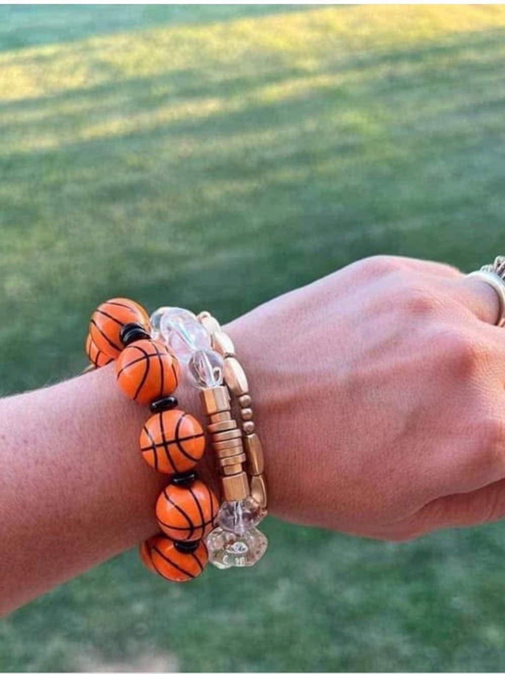 Plunder Design Fashion Jewelry Got Game Basketball Elastic Bracelet NWOT - Picture 4 of 7